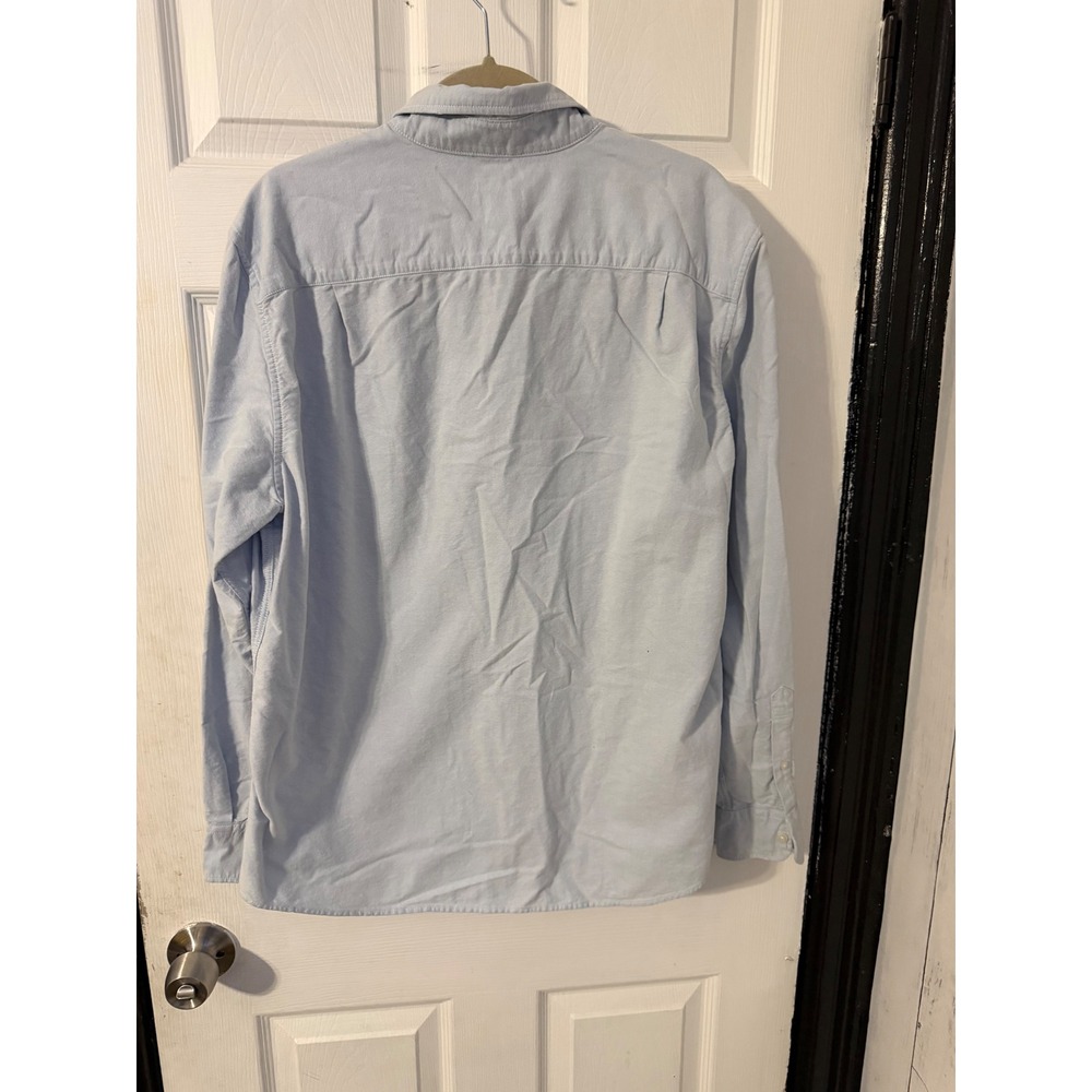 American Eagle Super Soft Light Blue Oxford Button Down Shirt Mens Large